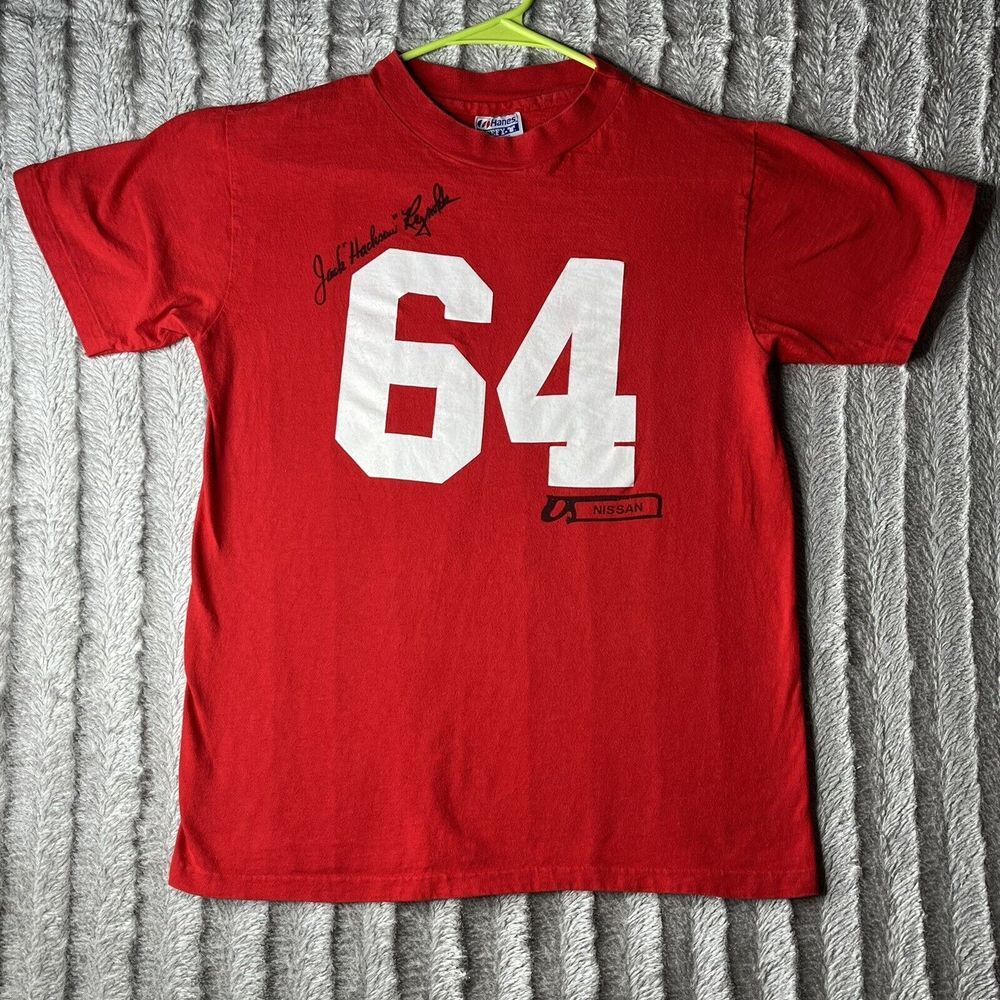 Vintage Jack Hacksaw Reynolds Nissan Promo T Shirt Youth M NFL Single Stitch